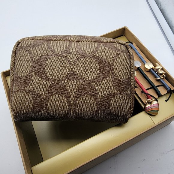 Coach Bags Coach Boxed Mini Boxy Cosmetic Case And Hair Ties Set In